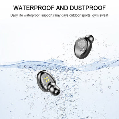 F9 TWS V5.0 Touch Control Binaural Wireless Bluetooth Headset with Charging Case and Digital Display, F9