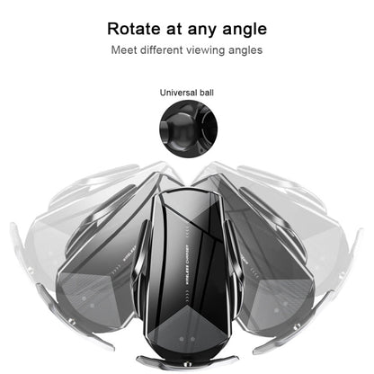 Q2 15W Universal Rotation Infrared Induction Magnetic Car Wireless Charging Mobile Phone Holder with Micro USB + 8 Pin + Type-C / USB-C Magnetic Connector, Q2 Black, Q2 Red, Q2 Silver