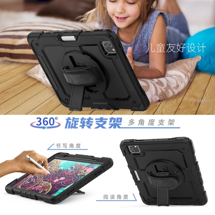 For iPad Pro 11 inch (2018) / Pro 11 inch (2020) Shockproof Colorful Silica Gel + PC Protective Tablet Case with Holder & Shoulder Strap & Hand Strap & Pen Slot, For iPad Pro 11 inch (2018)
