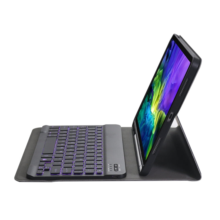 A11BS 2020 Ultra-thin ABS Detachable Bluetooth Keyboard Tablet Case for iPad Pro 11 2022 / 2021 / Air4 / Air5, with Backlight & Pen Slot & Holder, For iPad Pro 11 inch (2020)