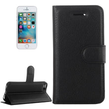 For iPhone 5 & 5s & SE Litchi Texture Horizontal Flip Leather Case with Holder & Card Slots & Wallet, For iPhone 5 & 5S & SE