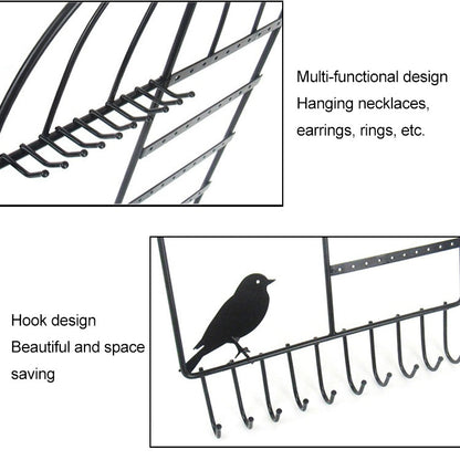 Birdcage Shape Ear Stud Earrings Bracelet Pendant Necklace Jewelry Display Storage Rack