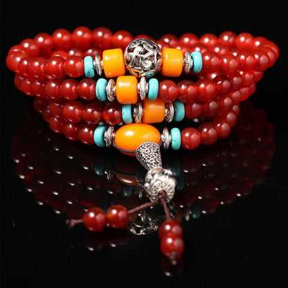 Fashion Jewelry Accessory Garnet Beads Bracelet, Pink Crystal & Cat, Pink Crystal & Elephant & Fish, Red Agate & Elephant, Red Agate & Pi Xiu, Violitde, Garnet, Blue Sandstone & Calabash, Red Agate & Buddha Head, Aquamarine & Longevity Lock, White Jade