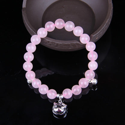 Fashion Jewelry Accessory Garnet Beads Bracelet, Pink Crystal & Cat, Pink Crystal & Elephant & Fish, Red Agate & Elephant, Red Agate & Pi Xiu, Violitde, Garnet, Blue Sandstone & Calabash, Red Agate & Buddha Head, Aquamarine & Longevity Lock, White Jade