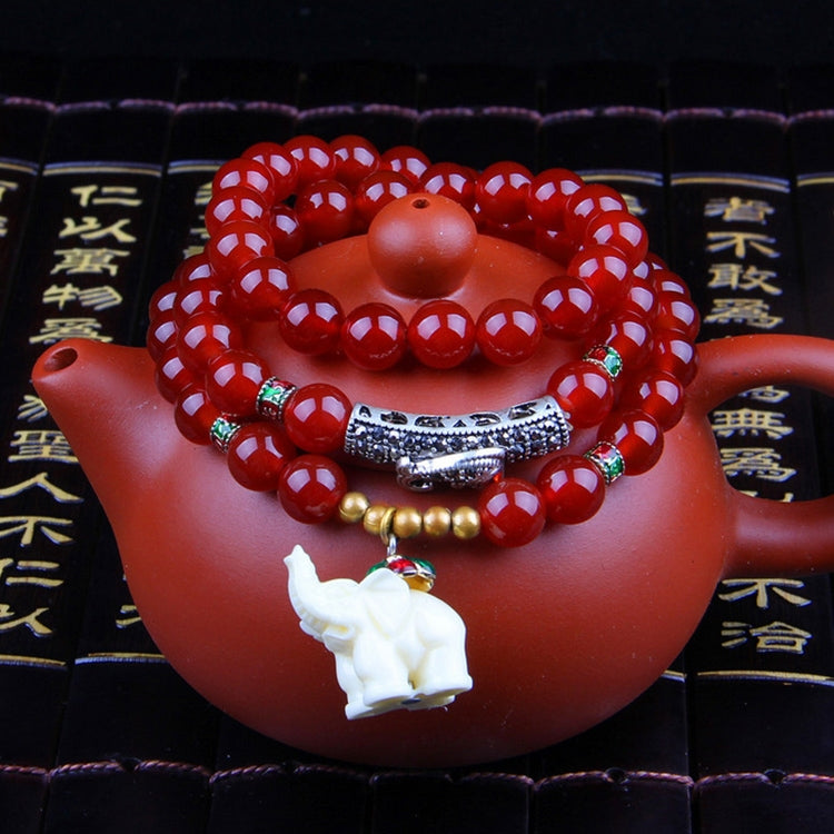 Fashion Jewelry Accessory Garnet Beads Bracelet, Pink Crystal & Cat, Pink Crystal & Elephant & Fish, Red Agate & Elephant, Red Agate & Pi Xiu, Violitde, Garnet, Blue Sandstone & Calabash, Red Agate & Buddha Head, Aquamarine & Longevity Lock, White Jade