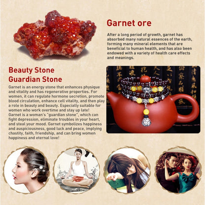 Fashion Jewelry Accessory Garnet Beads Bracelet, Pink Crystal & Cat, Pink Crystal & Elephant & Fish, Red Agate & Elephant, Red Agate & Pi Xiu, Violitde, Garnet, Blue Sandstone & Calabash, Red Agate & Buddha Head, Aquamarine & Longevity Lock, White Jade