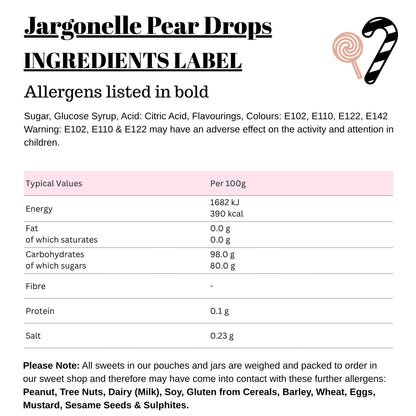Jargonelle Pear Drops