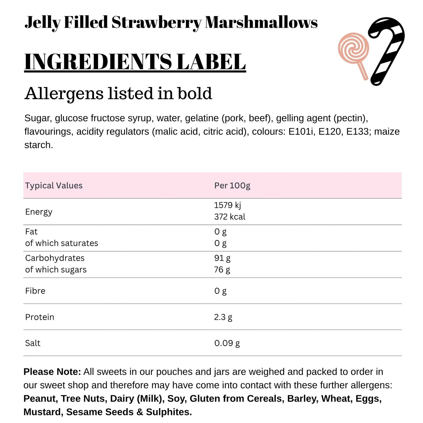 Jelly Filled Strawberry Marshmallows