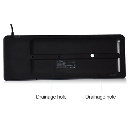 DS-8800 PS / 2 Interface Prevent Water Splashing Laser Engraving Character One-piece Wired Touchpad Keyboard, Length: 1.5m, DS-8800 PS/2