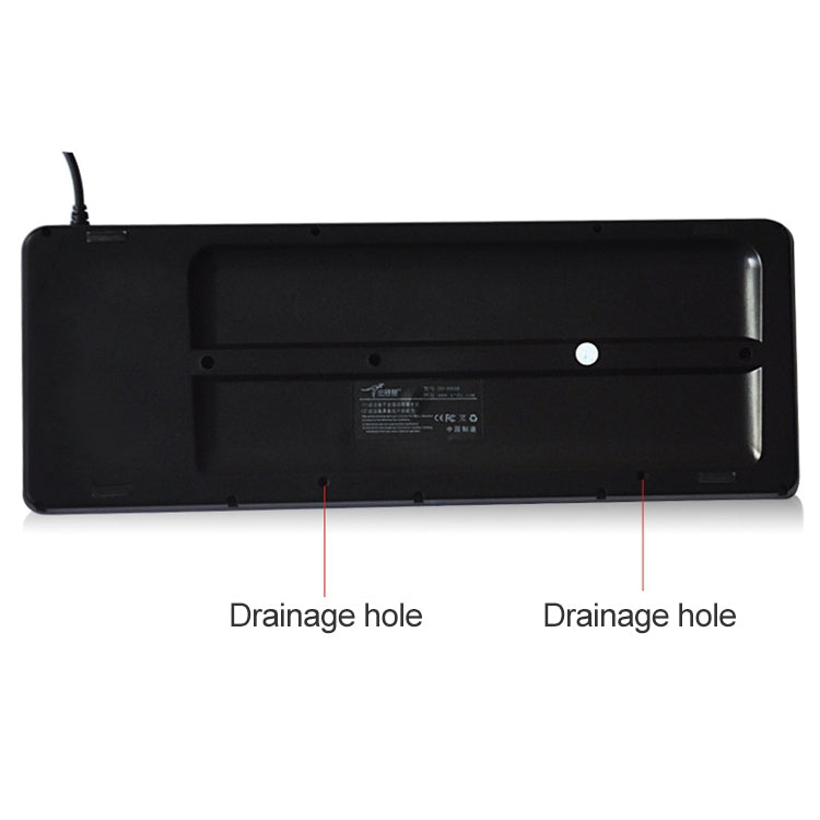 DS-8900 PS / 2 Interface Prevent Water Splashing Laser Engraving Character One-piece Wired Trackball Keyboard, Length: 1.5m, DS-8900 PS/2