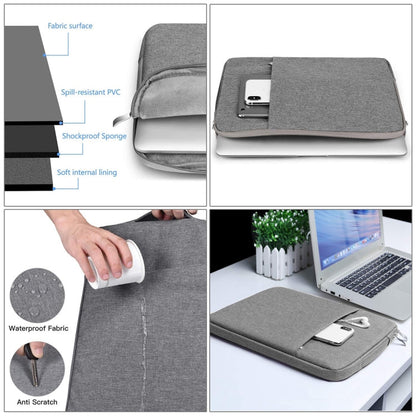 11.6 inch Universal Fashion Soft Laptop Denim Bags Portable Zipper Notebook Laptop Case Pouch for MacBook Air, Lenovo and other Laptops, Size: 32.2x21.8x2cm, 11.6 inch Grey, 11.6 inch Dark Blue, 11.6 inch Black