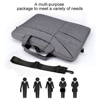 ST02S Waterproof Tear Resistance Hidden Portable Strap One-shoulder Handbag for 14.1 inch Laptops, with Suitcase Belt, ST02S 14.1 inch Navy Blue, ST02S 14.1 inch Black, ST02S 14.1 inch Dark Gray, ST02S 14.1 inch Pink, ST02S 14.1 inch Light Grey
