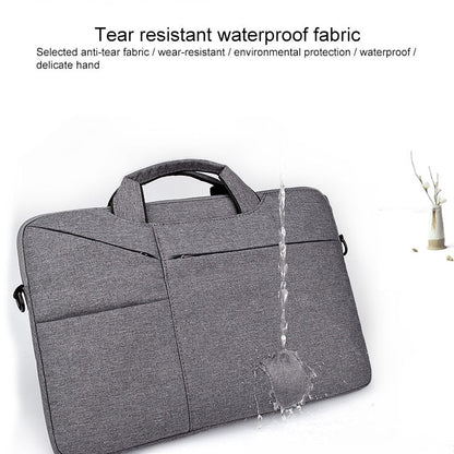 ST02S Waterproof Tear Resistance Hidden Portable Strap One-shoulder Handbag for 14.1 inch Laptops, with Suitcase Belt, ST02S 14.1 inch Navy Blue, ST02S 14.1 inch Black, ST02S 14.1 inch Dark Gray, ST02S 14.1 inch Pink, ST02S 14.1 inch Light Grey