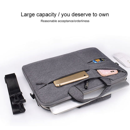 ST02S Waterproof Tear Resistance Hidden Portable Strap One-shoulder Handbag for 14.1 inch Laptops, with Suitcase Belt, ST02S 14.1 inch Navy Blue, ST02S 14.1 inch Black, ST02S 14.1 inch Dark Gray, ST02S 14.1 inch Pink, ST02S 14.1 inch Light Grey
