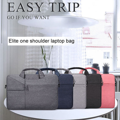 ST02S Waterproof Tear Resistance Hidden Portable Strap One-shoulder Handbag for 14.1 inch Laptops, with Suitcase Belt, ST02S 14.1 inch Navy Blue, ST02S 14.1 inch Black, ST02S 14.1 inch Dark Gray, ST02S 14.1 inch Pink, ST02S 14.1 inch Light Grey