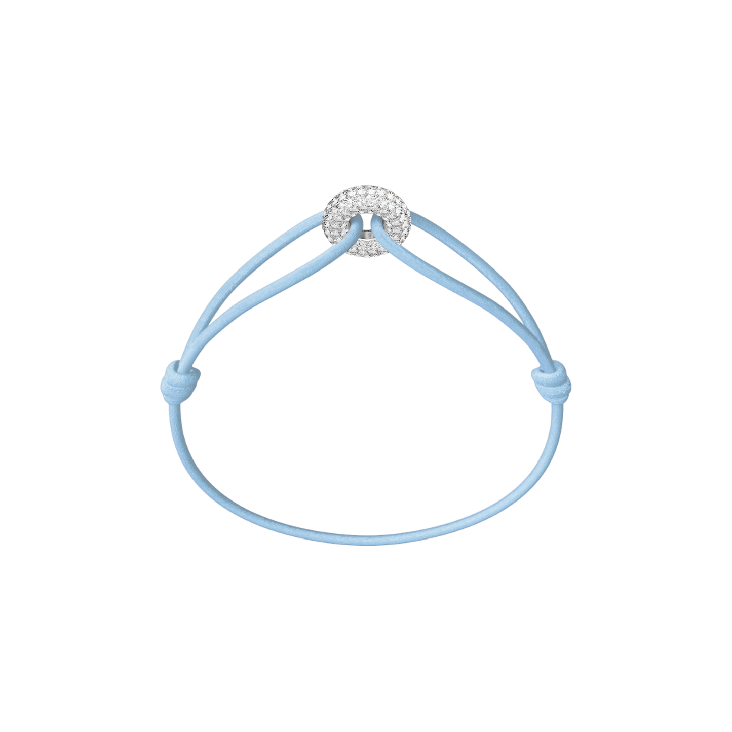 Mini Silver Soho Pavé Cord Bracelet