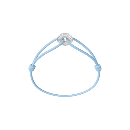 Mini Silver Soho Pavé Cord Bracelet