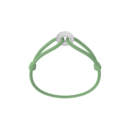 Silver Soho Pavé Cord Bracelet
