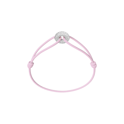 Mini Silver Soho Pavé Cord Bracelet