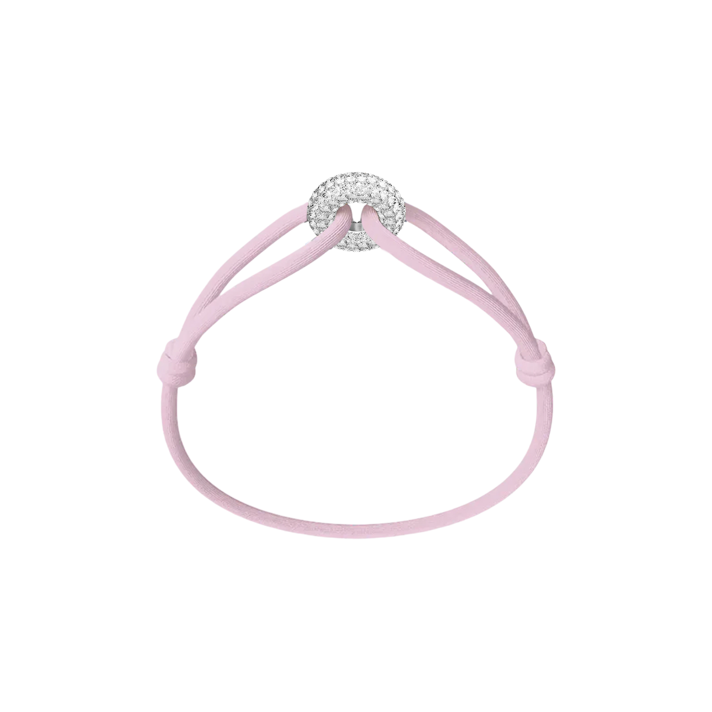Silver Soho Pavé Cord Bracelet