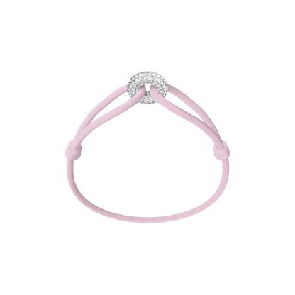 Silver Soho Pavé Cord Bracelet