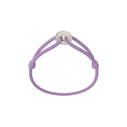 Silver Soho Pavé Cord Bracelet