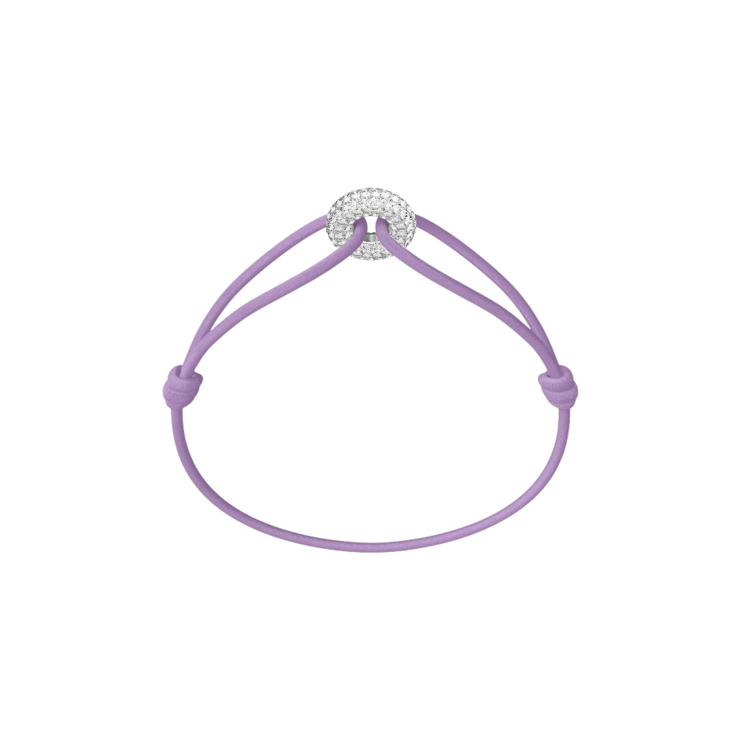 Mini Silver Soho Pavé Cord Bracelet