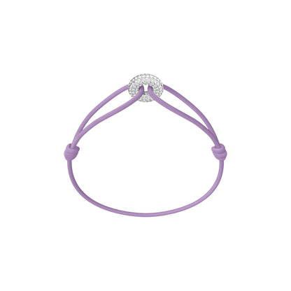 Mini Silver Soho Pavé Cord Bracelet