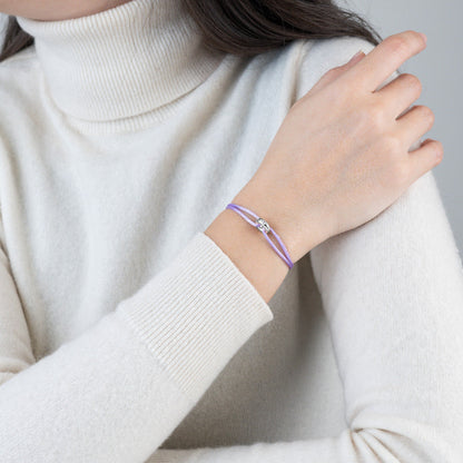 Mini Silver Soho Diamond Cord Bracelet