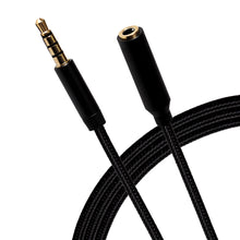 Maplin 3.5mm Aux Stereo 4-Pole Jack Plug to 3.5mm Female Jack Extension Cable - Black, 3m