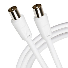 Maplin TV Aerial Cable Coaxial RF Male to RF Male - White
