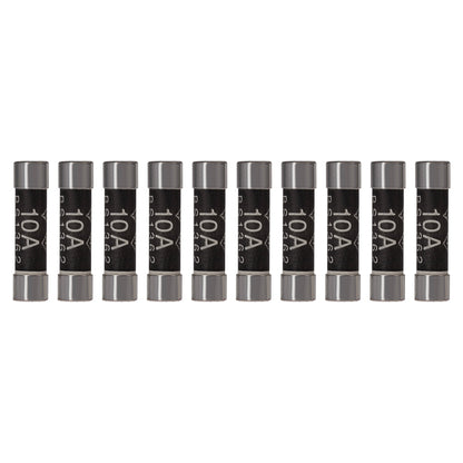 Maplin 10 Amp Domestic Fuse BS1362 6.3mm x 25.4mm - Pack of 10