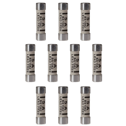 Maplin 5 Amp Plug Fuse BS1362 25.4 x 6.4mm - Pack of 10