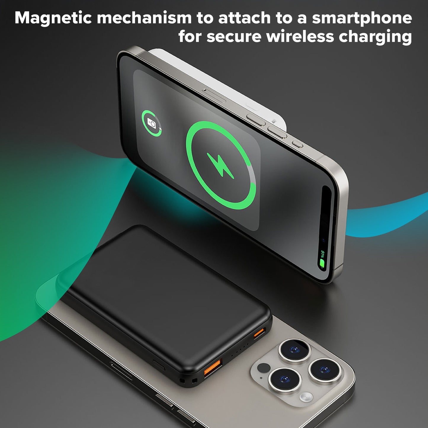 Maplin 5,000mAh Wireless Fast Charging Power Bank with USB-C & Qi Charging