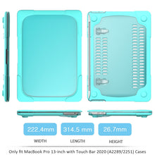 For MacBook Pro 13 inch 2022 & A2289 / A2251 / A2338 2020 PC + TPU Two Colors Laptop Protective Case