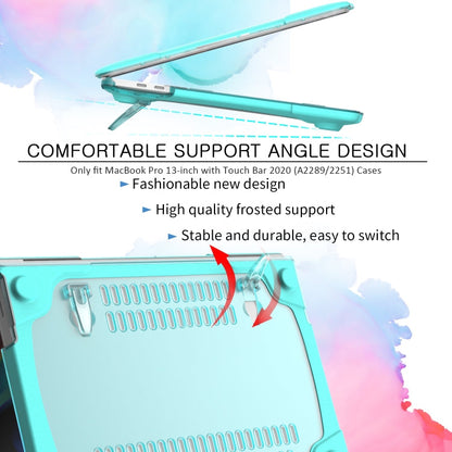 For MacBook Pro 13 inch 2022 & A2289 / A2251 / A2338 2020 PC + TPU Two Colors Laptop Protective Case