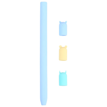 4 in 1 Stylus Pen Cartoon Animal Silicone Protective Case for Apple Pencil 1, For Apple Pencil 1