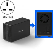 Blueendless Type-C / USB-C Interface 3.5 inch 2 Bay RAID Combination Array HDD External Enclosure, Type-C