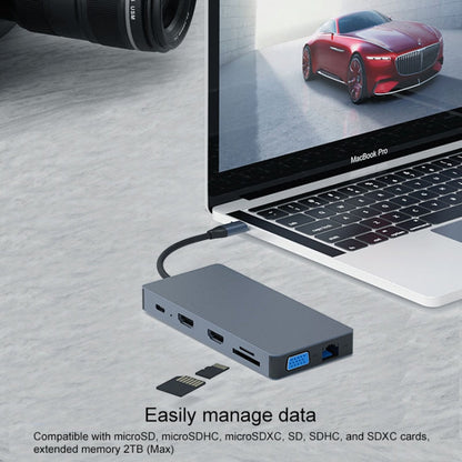 Blueendless 12 In 1 Multi-function Type-C / USB-C HUB Expansion Dock, 12 In 1