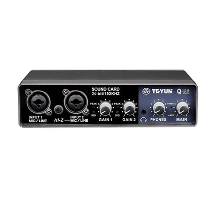 TEYUN Q-22 USB Computer Free Srive Microphone External Sound Card, Q-22