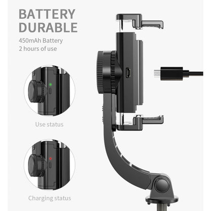 L08 Adjustable Gimbal Stabilize Bluetooth Self-timer Pole Tripod Selfie Stick