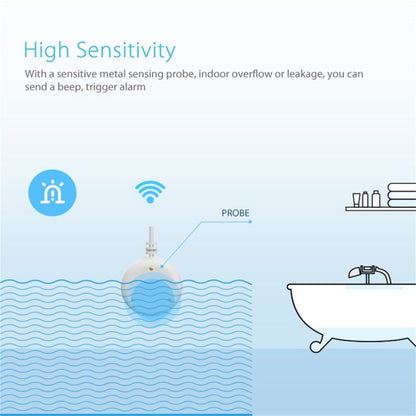 NEO NAS-WS02W WiFi Water Sensor & Flood Detector, Support Android / IOS systems, WS02W WiFi Flood Detector