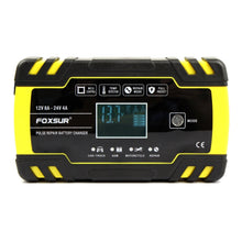 FOXSUR 12V-24V Car Motorcycle Truck Repair Battery Charger AGM Charger, EU Plug, US Plug, EU Plug, UK Plug
