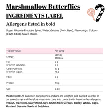 Marshmallow Butterflies