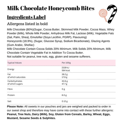 Milk Chocolate Honeycomb Bites