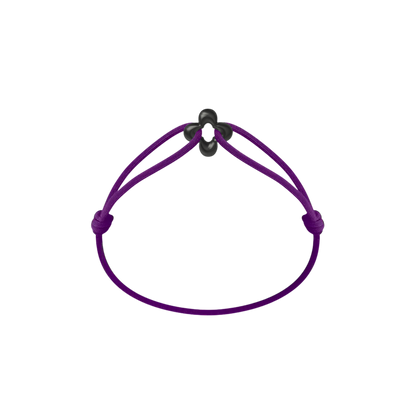 Mini Black Clover Cord Bracelet