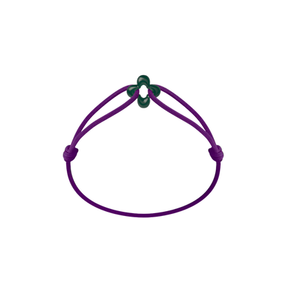 Mini Green Clover Cord Bracelet
