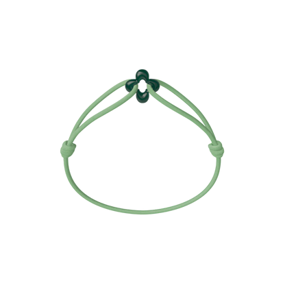 Mini Green Clover Cord Bracelet