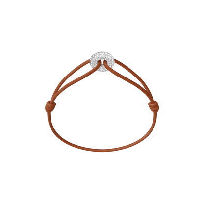 Mini Silver Soho Pavé Cord Bracelet