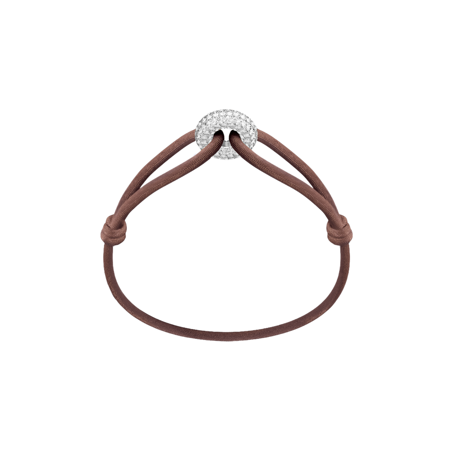 Silver Soho Pavé Cord Bracelet